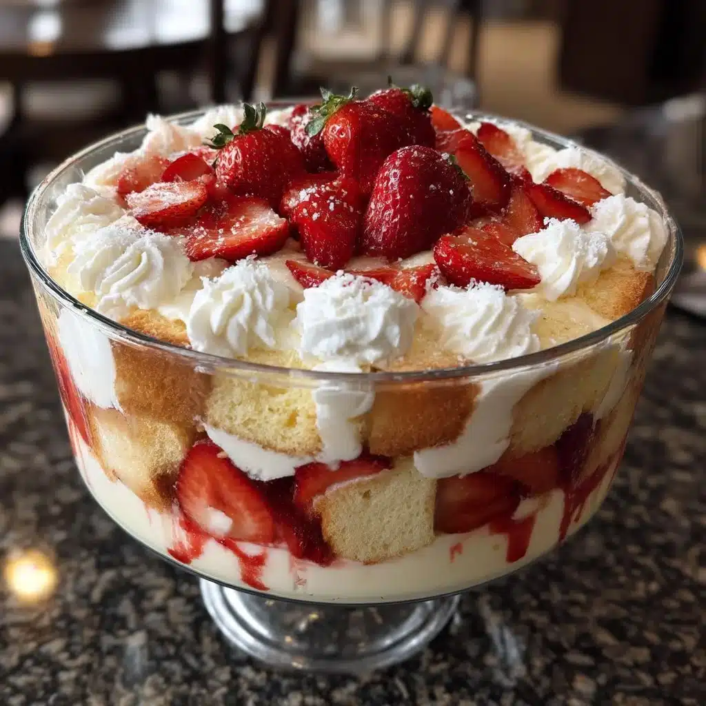 Homemade Old-Fashioned Vanilla Strawberry Trifle 1 Vanilla Strawberry Trifle