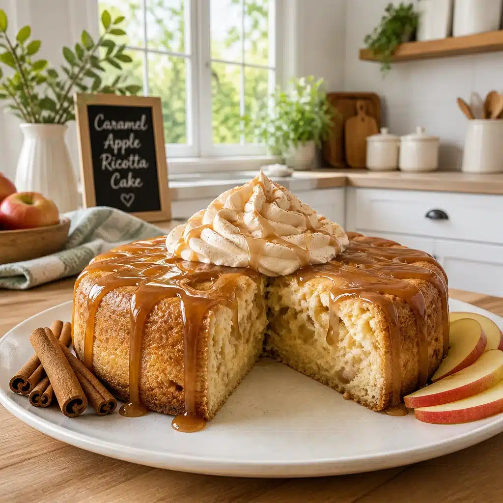 Caramel Apple Ricotta Cake