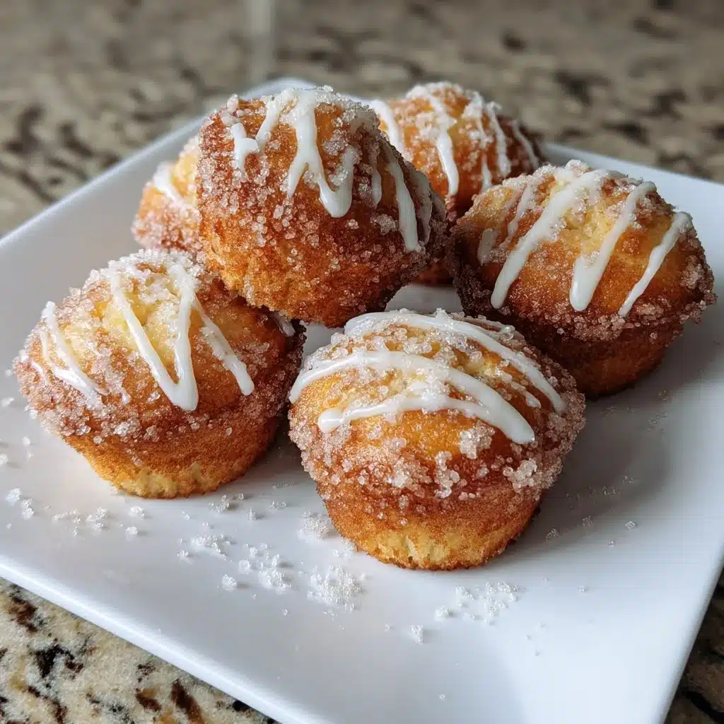 Lemon Sugar Donut Muffins with Vanilla Drizzle 3 Lemon Sugar Donut Muffins with Vanilla Drizzle