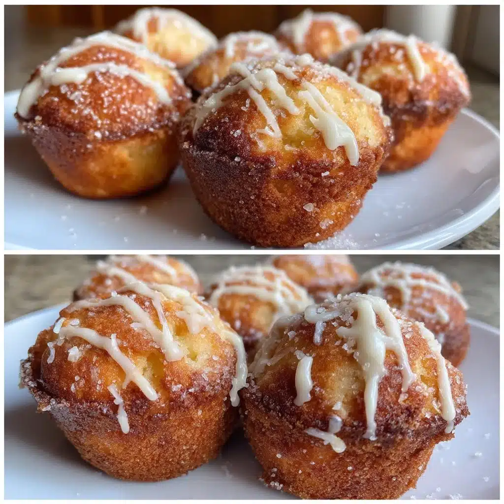 Lemon Sugar Donut Muffins with Vanilla Drizzle 4 Lemon Sugar Donut Muffins with Vanilla Drizzle