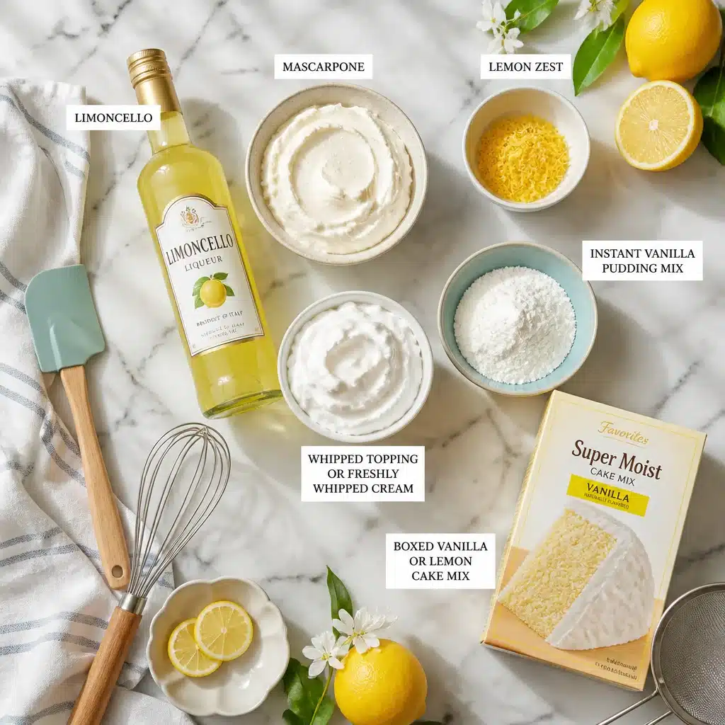 Limoncello Mascarpone Pudding Cake