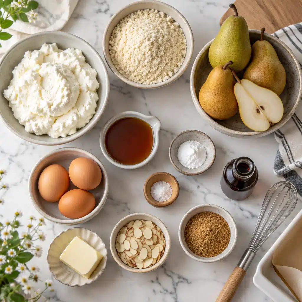 Maple Pear Ricotta Pudding Cake