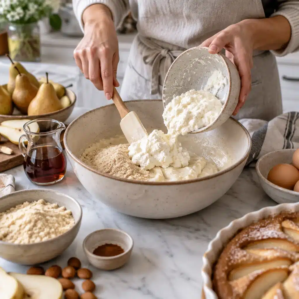 Maple Pear Ricotta Pudding Cake: A Delightful Dessert Treat