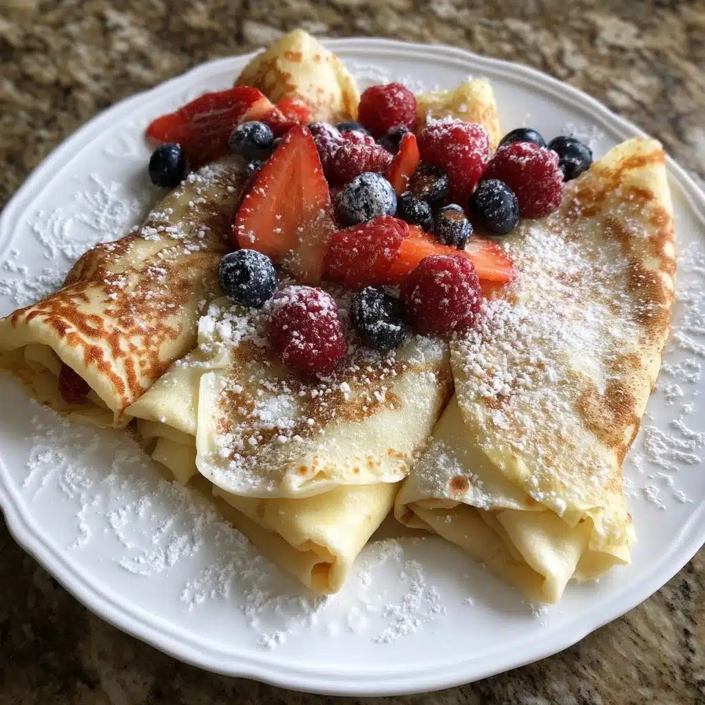 Mascarpone Stuffed Crepes with Berries