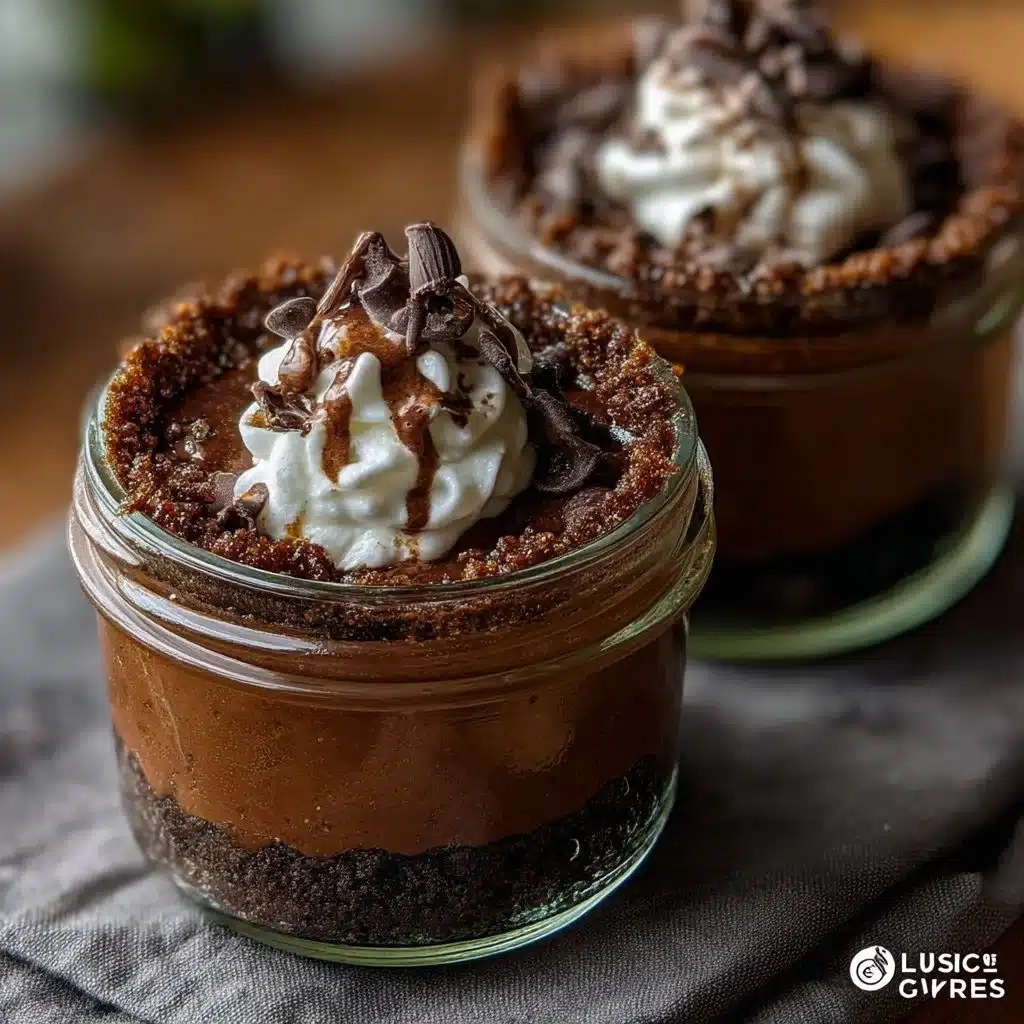 Mocha Pudding Pie Jars with Cookie Crust 5 Mocha Pudding Pie Jars with Cookie Crust