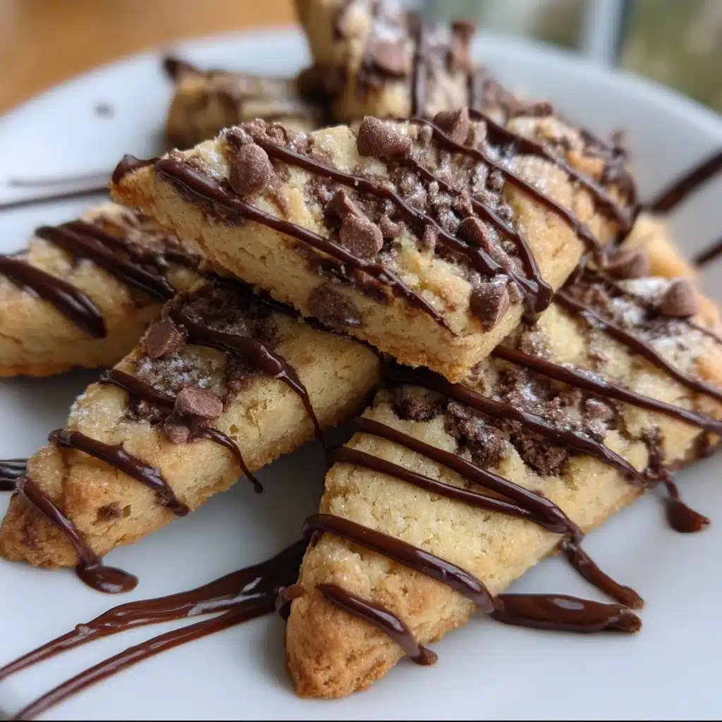Mocha Shortbread Wedges with Chocolate Drizzle 3 Mocha Shortbread Wedges with Chocolate Drizzle