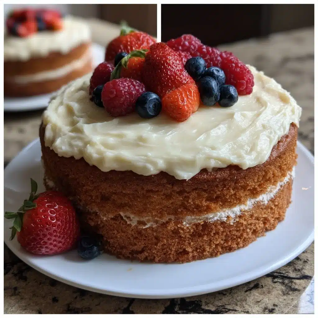 Mother’s Day Cake with Vanilla Berry Frosting 3 Mother’s Day Cake with Vanilla Berry Frosting