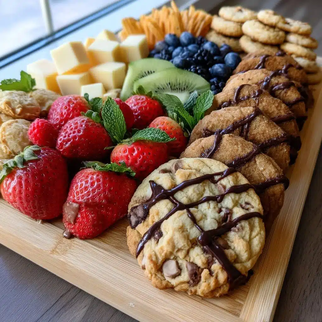 Mother’s Day Dessert Board with Cookies and Fruit