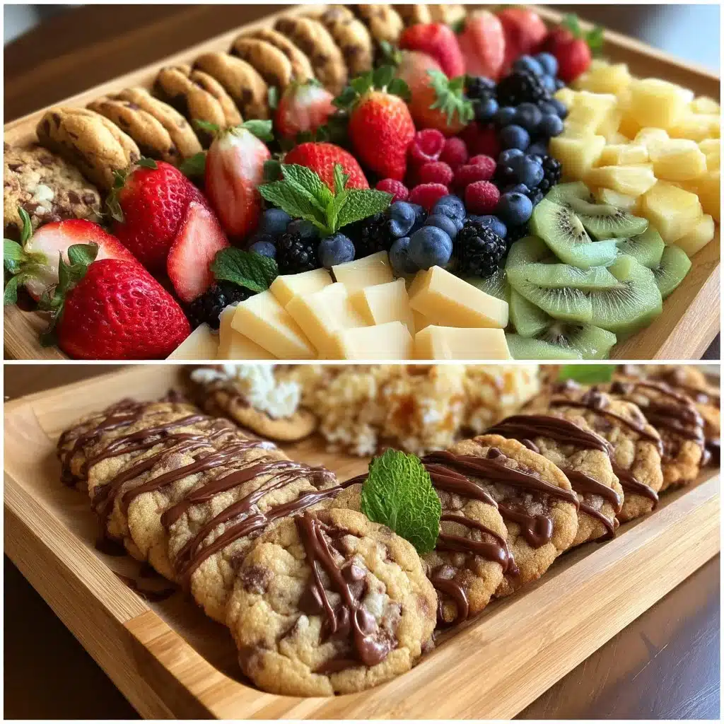 Mother’s Day Dessert Board with Cookies and Fruit