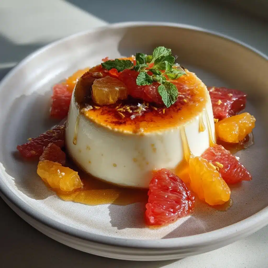 Orange Blossom Panna Cotta with Honey Citrus