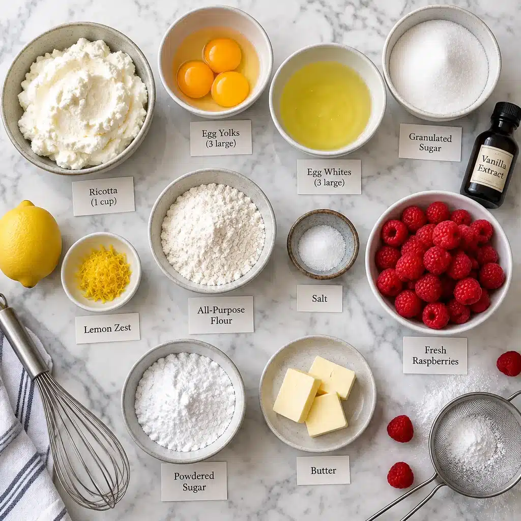 Raspberry Ricotta Souffle Cake