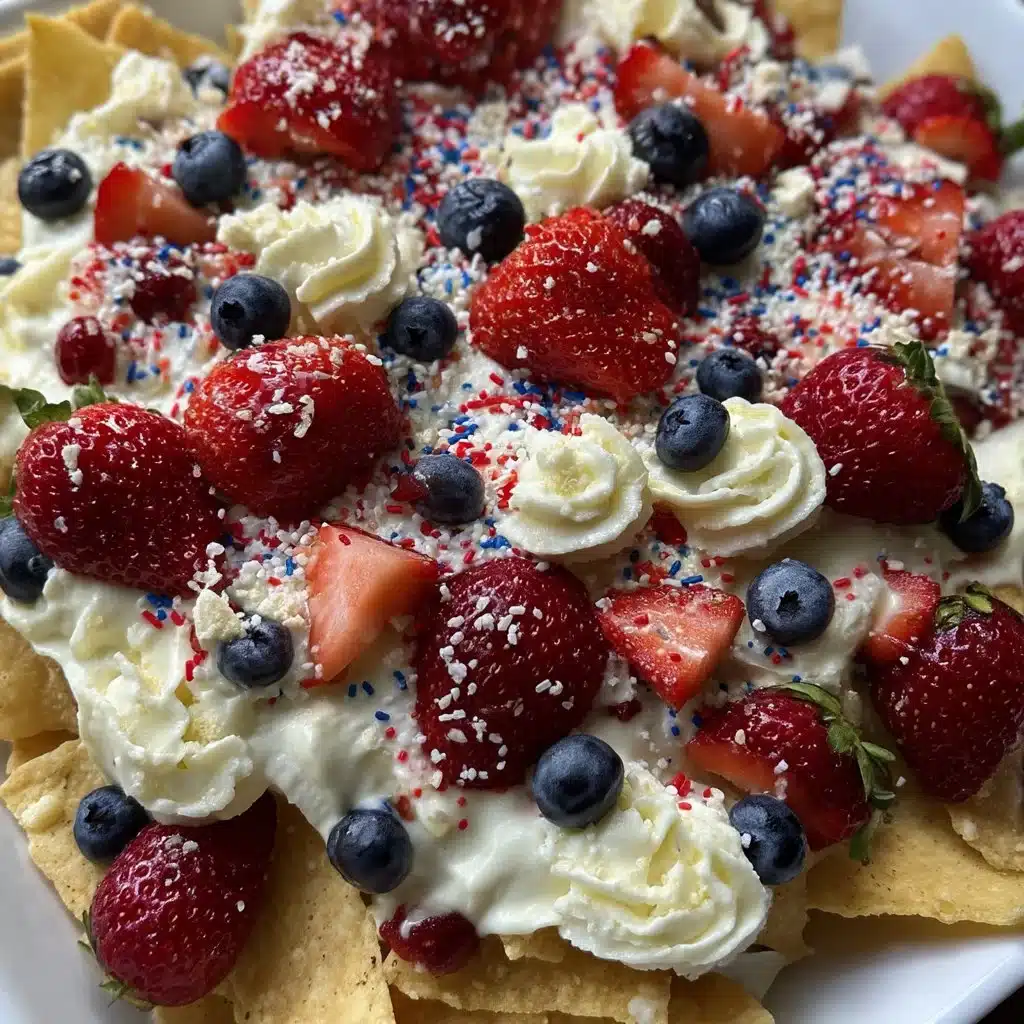 Red White and Blue Dessert Nachos for Parties 4 Red White and Blue Dessert Nachos for Parties