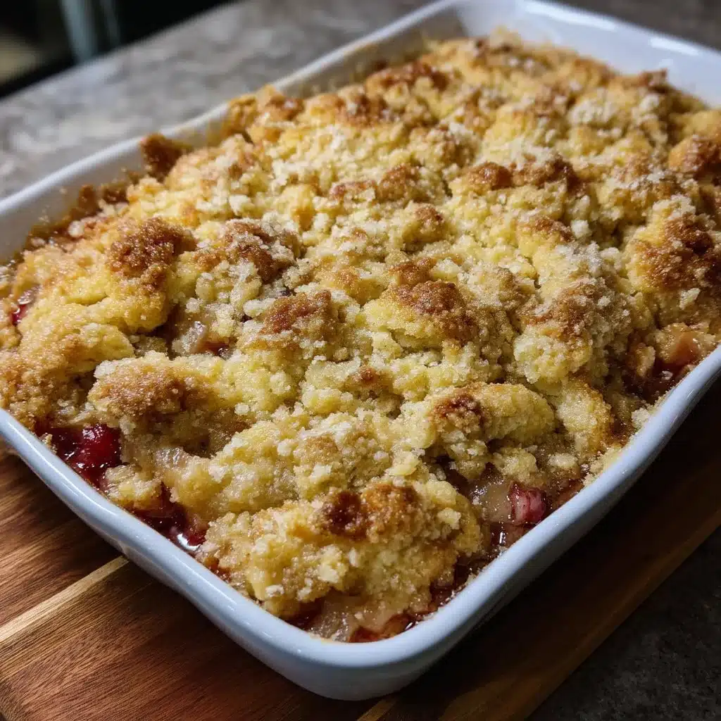 Rhubarb Dump Cake with Buttery Crumble 4 Rhubarb Dump Cake with Buttery Crumble