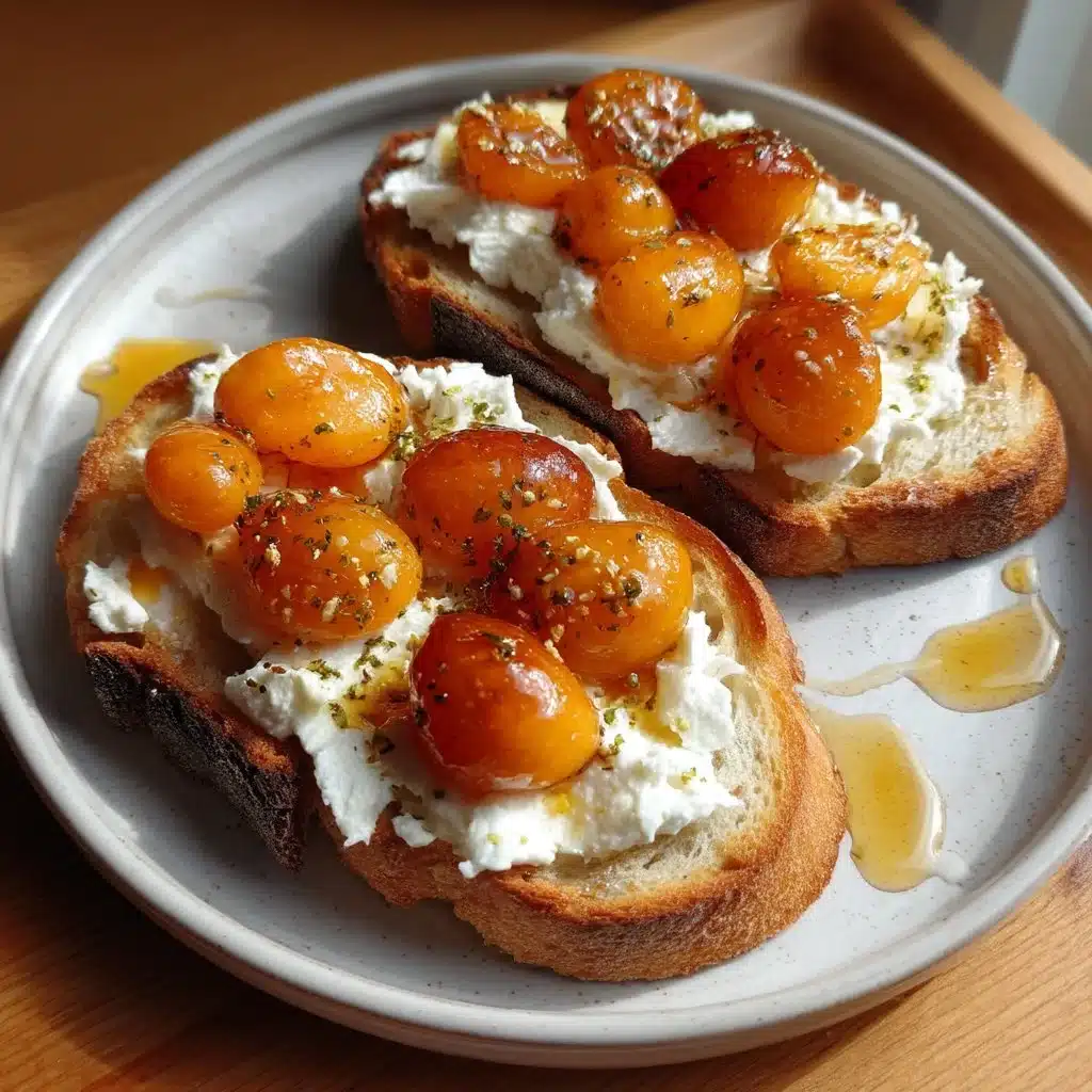 Ricotta Toast with Roasted Apricots and Honey 4 Ricotta Toast with Roasted Apricots and Honey