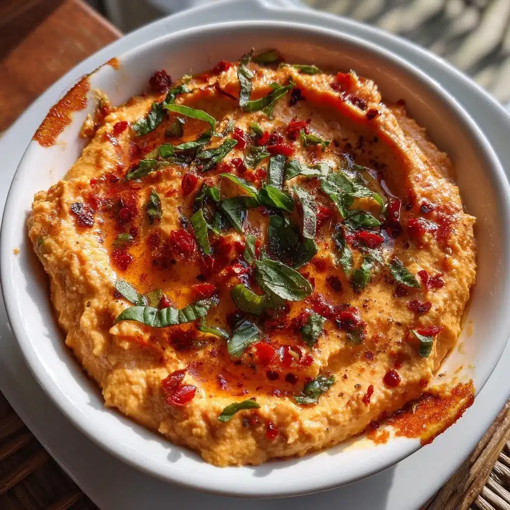 Roasted Red Pepper Whipped Ricotta Dip