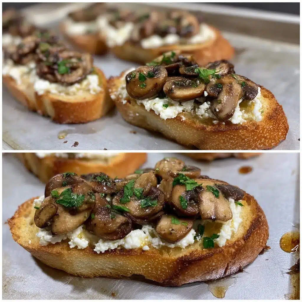 Savory Ricotta Crostini with Garlic Mushrooms 3 Savory Ricotta Crostini with Garlic Mushrooms