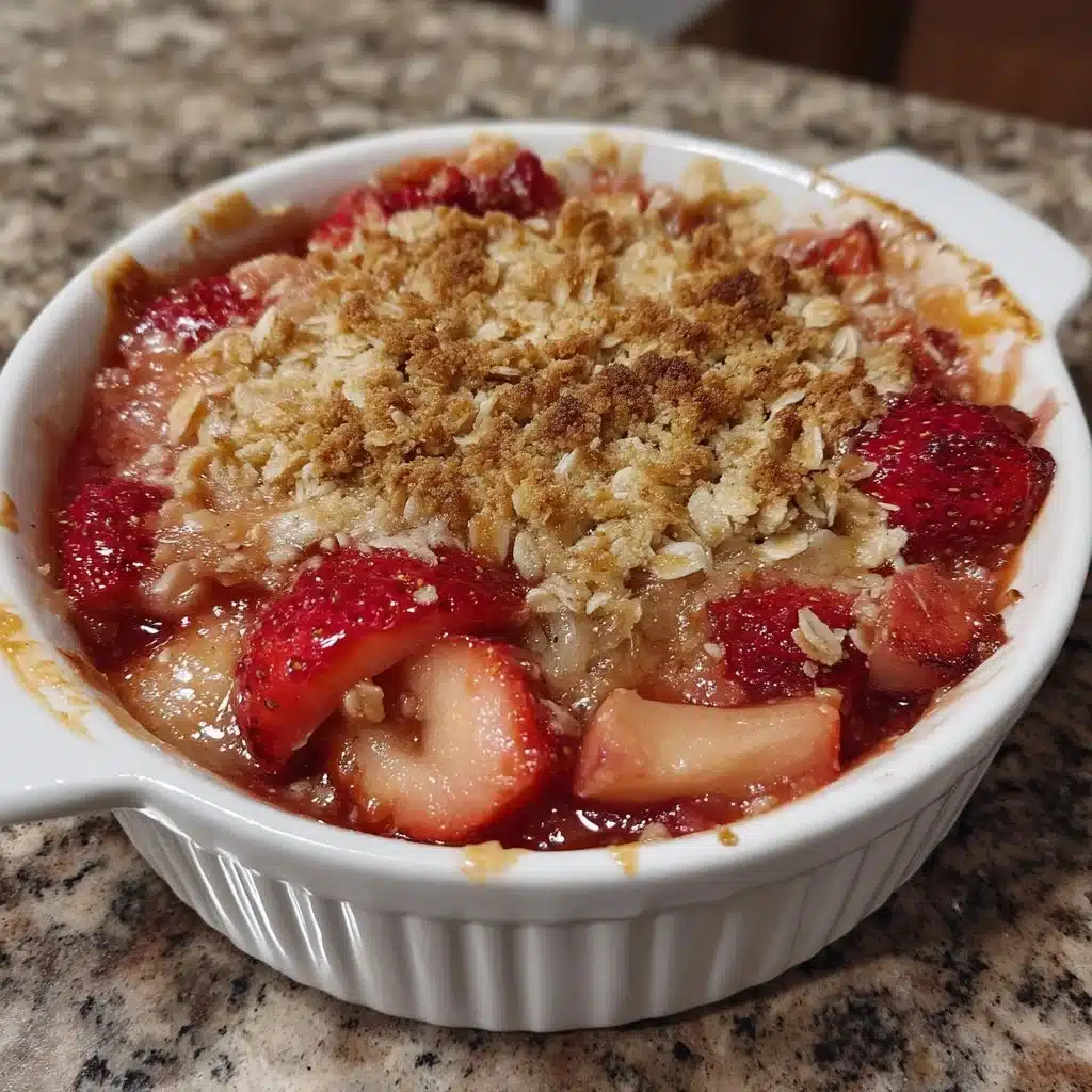 Strawberry Rhubarb Crisp for Spring Weekends 3 Strawberry Rhubarb Crisp for Spring Weekends