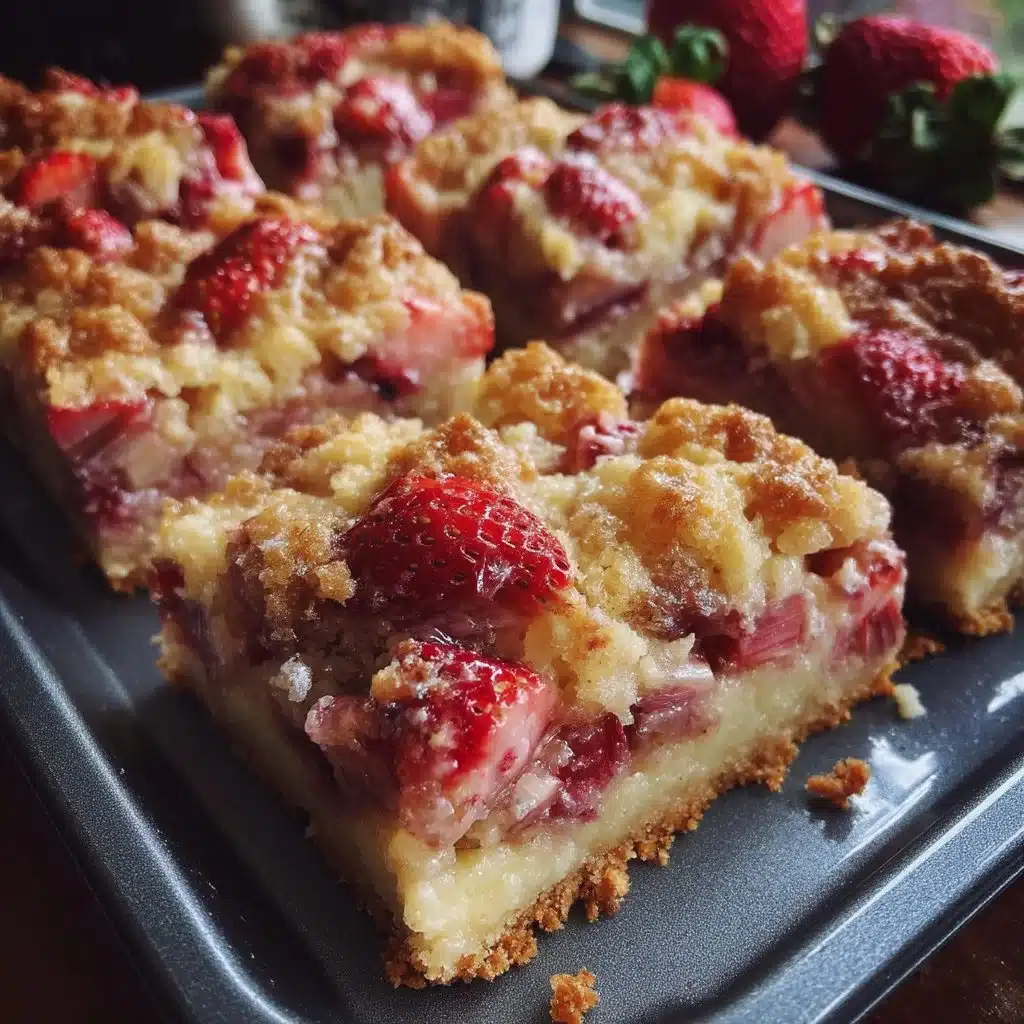 Strawberry Rhubarb Dessert Bars 4 Strawberry Rhubarb Dessert Bars