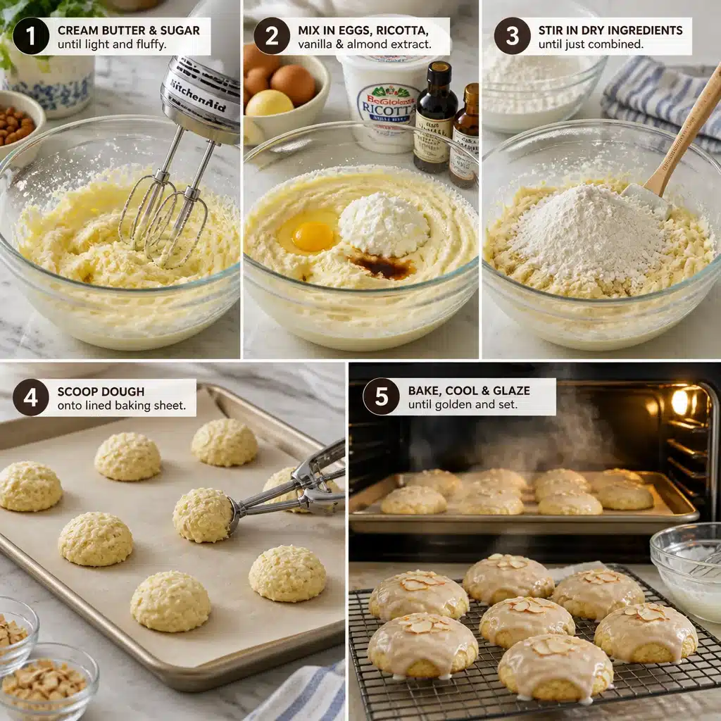 Sweet and Soft Italian Almond Ricotta Cookies to Savor