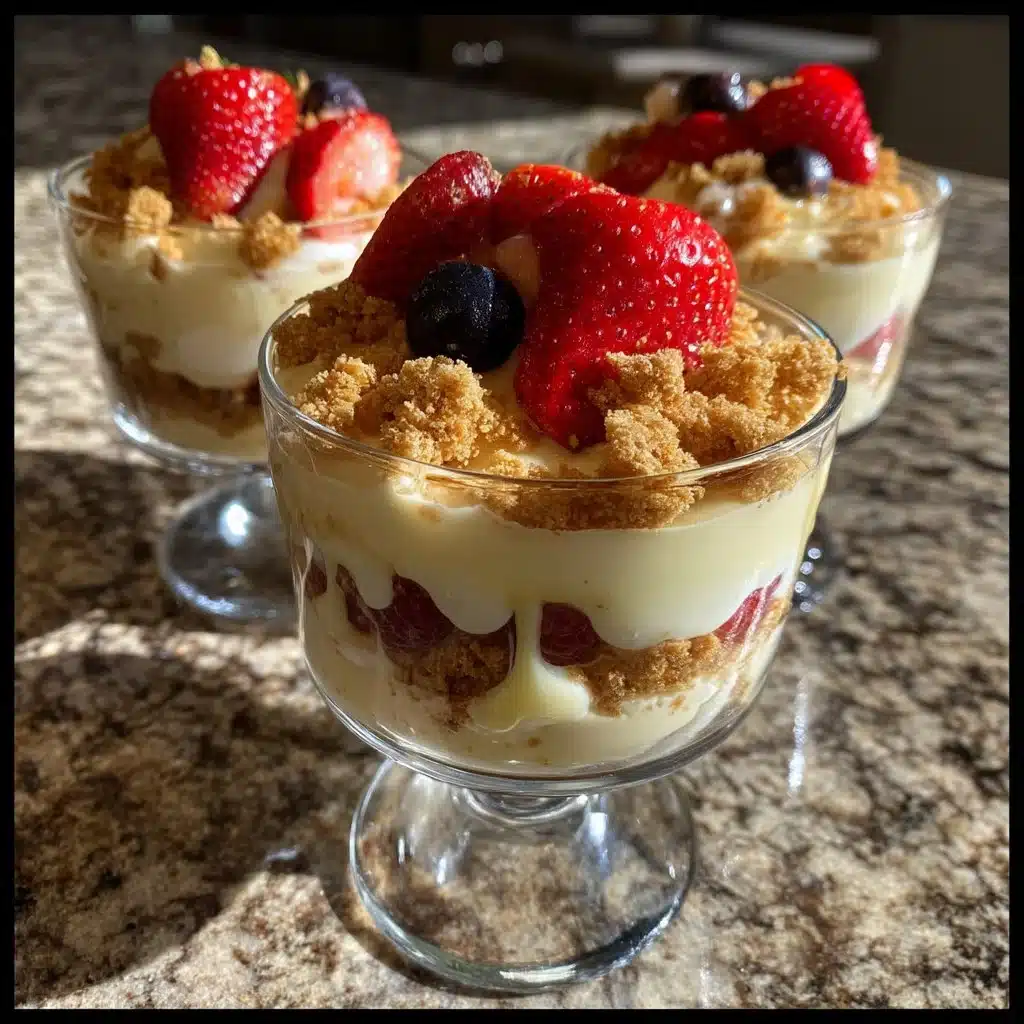 Vanilla Bean Pudding Parfaits with Graham Crackers 4 Vanilla Bean Pudding Parfaits with Graham Crackers