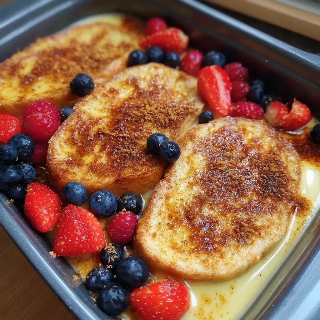 Vanilla Custard Toast with Cinnamon Sugar Berries 3 Vanilla Custard Toast with Cinnamon Sugar Berries